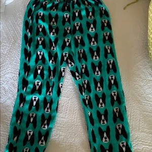 Pajama bottoms, super soft with dog print, Large.